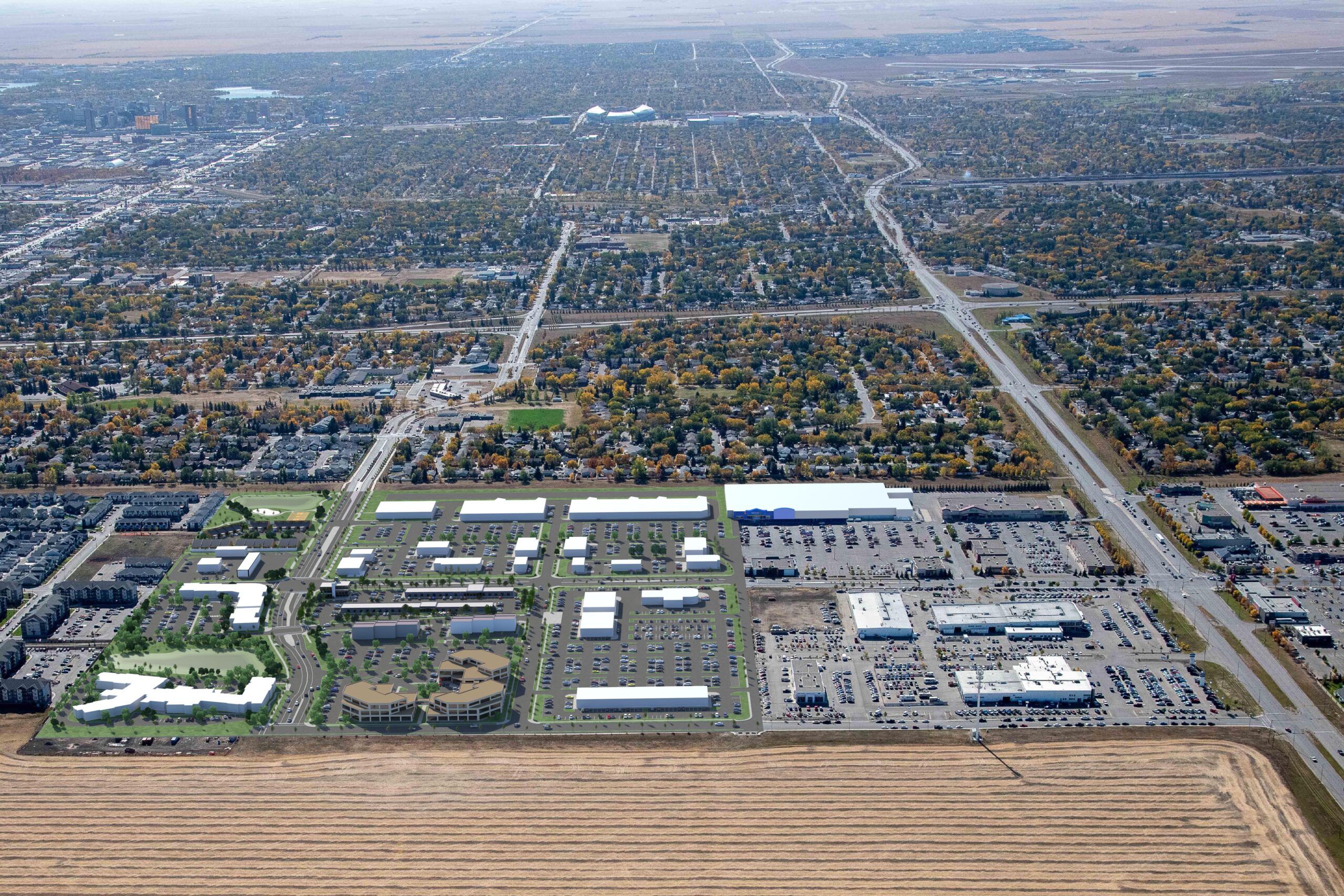 Capital Crossing North Regina SK Aerial